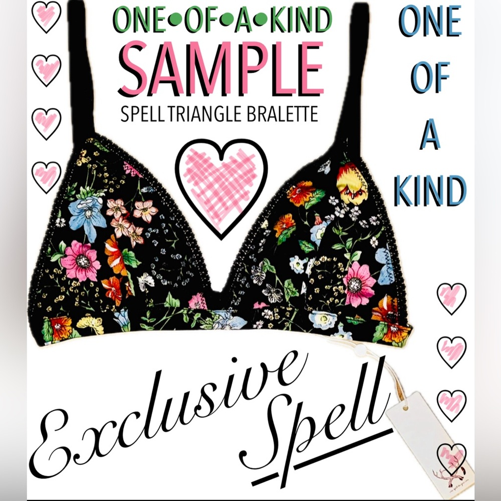 EXCLUSIVE OOAK SAMPLE • Spell Triangle Bralette • Sayulita • Small • NWT • LOOP